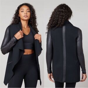 Spanx Drape Front Jacket Very Black Size XS
